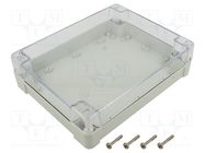 Enclosure: multipurpose; X: 190mm; Y: 240mm; Z: 60mm; ZP; light grey KRADEX