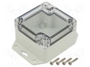 Enclosure: multipurpose; X: 75mm; Y: 75mm; Z: 45mm; ZP; polycarbonate KRADEX