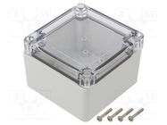 Enclosure: multipurpose; X: 90mm; Y: 90mm; Z: 60mm; ZP; ABS; IP67 KRADEX