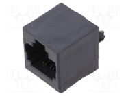 Connector: RJ45; socket; PIN: 8; Cat: 5; Layout: 8p8c; THT; straight EDAC