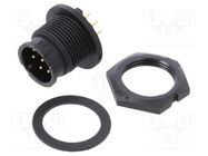 Connector: circular; socket; size B; male; PIN: 8; bayonet; 5A; IP67 AMPHENOL LTW