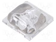 LED lens; square; plexiglass PMMA; Mounting: adhesive tape,screw LEDIL