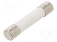 Fuse: fuse; quick blow; 500mA; 250VAC; ceramic; 6.3x32mm; brass OPTIFUSE