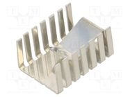 Heatsink: extruded; U; natural; L: 27mm; W: 20mm; H: 13mm; 19K/W; raw 