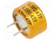 Supercapacitor; THT; 470mF; 5.5VDC; Ø13.2x7mm Viking