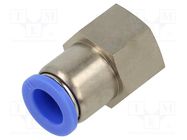 Push-in fitting; straight; -0.95÷15bar; nickel plated brass PNEUMAT