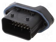 Connector: automotive; LEAVYSEAL; male; socket; PIN: 21; black; THT TE Connectivity