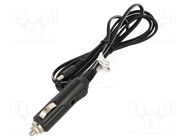 Automotive/main power supply; DC 5,5/2,1 plug; 2.5A; black; 1.8m Goobay