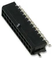 CONN, R/A PCB HDR, 18P, 2R, 3MM, SMT