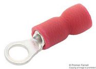 CRIMP TERMINAL, RING, 3.7MM, RED, PK100