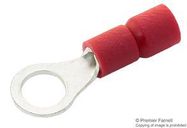 CRIMP TERMINAL, RING, 5MM, RED, PK100