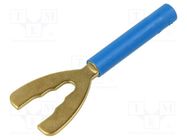 Connector: fork terminals; plug; 32A; blue; Overall len: 55.8mm STÄUBLI