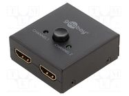 Switch; HDCP 1.4,HDMI 1.4; black; Input: HDMI socket x2 Goobay