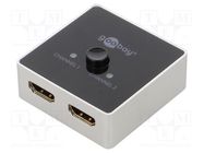 Switch; HDCP 2.2,HDMI 2.0; black; Input: HDMI socket x2 Goobay