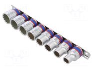 Wrench-set; 12-angles,socket spanner; 1/2"; 8pcs. KING TONY