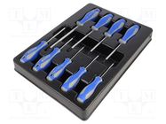 Kit: screwdrivers; Torx® with protection; 9pcs. KING TONY