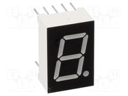 Display: LED; 7-segment; 12.7mm; 0.5"; No.char: 1; yellow-green OPTOSUPPLY