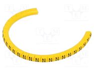 Markers; Marking: N; 1.3÷3mm; PVC; yellow; -30÷60°C; leaded; PA-02 