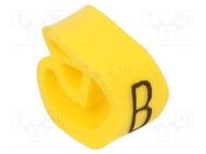 Markers; Marking: B; 4÷10mm; PVC; yellow; -30÷60°C; leaded; PA-2 