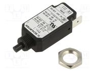 Circuit breaker; Urated: 240VAC; 48VDC; 6A; SPST; Poles: 1; screw 