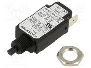 Circuit breaker; Urated: 240VAC; 48VDC; 0.1A; SPST; Poles: 1; screw 