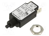 Circuit breaker; Urated: 240VAC; 48VDC; 0.4A; SPST; Poles: 1; screw 