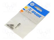 Screwdriver bit; Torx®; TX09; Overall len: 25mm; 3pcs. UNIOR