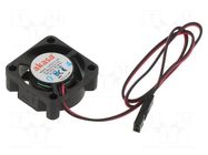 Fan: DC; axial; 12VDC; 25x25x10mm; 24.76dBA; ball; 10000rpm; black Akasa