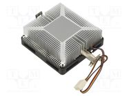 Heatsink: extruded; 12VDC; aluminium; 45.1m3/h; H: 30.8mm; W: 80mm Akasa