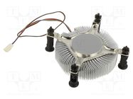 Heatsink: extruded; 12VDC; aluminium; 39.8m3/h; H: 26.92mm Akasa