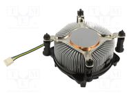 Heatsink: extruded; 12VDC; aluminium,copper; 69.5m3/h; H: 63.2mm Akasa