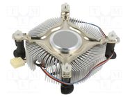 Heatsink: extruded; 12VDC; aluminium; 45.1m3/h; H: 26mm; W: 85.2mm Akasa