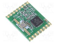 Module: RF; FM transceiver; FSK; 868MHz; SPI; -120dBm; 1.8÷3.6VDC HOPE MICROELECTRONICS