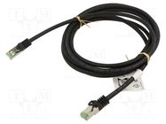 Patch cord; S/FTP; Cat 8.1; stranded; Cu; LSZH; black; 3m; 26AWG Goobay