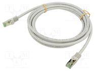 Patch cord; S/FTP; Cat 8.1; stranded; Cu; LSZH; grey; 3m; 26AWG Goobay