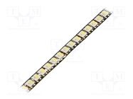 Programmable LED tape; RGBW; 5050; 5V; LED/m: 144; 8mm; black PCB 