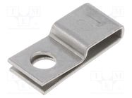 Screw mounted clamp; acid resistant steel AISI 316 