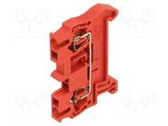 Splice terminal: rail; 0.08÷2.5mm2; ways: 1; terminals: 2; red; ST PHOENIX CONTACT