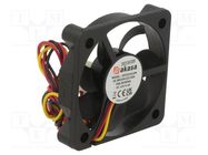 Fan: DC; axial; 12VDC; 50x50x10mm; 28.21dBA; EBR; 4500rpm; 2.63mmH2O Akasa