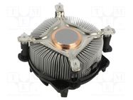 Heatsink: extruded; 12VDC; aluminium,copper; 69.5m3/h; H: 62.4mm Akasa