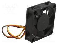 Fan: DC; axial; 12VDC; 60x60x15mm; 32.7dBA; EBR; 4300rpm; 2.55mmH2O Akasa