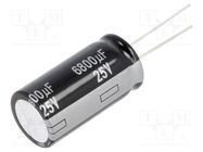 Capacitor: electrolytic; THT; 6800uF; 25VDC; Ø18x35.5mm; ±20%; NHG PANASONIC