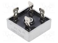 Bridge rectifier: single-phase; Urmax: 600V; If: 35A; Ifsm: 400A DC COMPONENTS