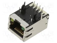 Connector: RJ45; socket; PIN: 8; shielded,with LED; Layout: 8p8c 