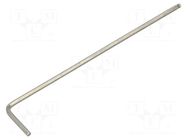 Wrench; hex key,spherical; HEX 1.5mm; Overall len: 80mm; long BAHCO