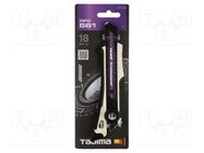 Knife; professional,universal; 18mm; Razar Black Blade® TAJIMA