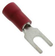 CRIMP TERMINAL, FORK, 3MM, RED, PK100