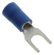 CRIMP TERMINAL, FORK, 4MM, BLUE, PK100