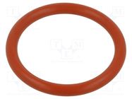 O-ring gasket; silicone; Thk: 6mm; Øint: 50mm; red; -60÷160°C ORING USZCZELNIENIA TECHNICZNE