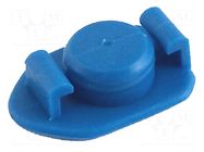 Accessories: syringe plug; blue; for 5ml syringes; polyetylene METCAL